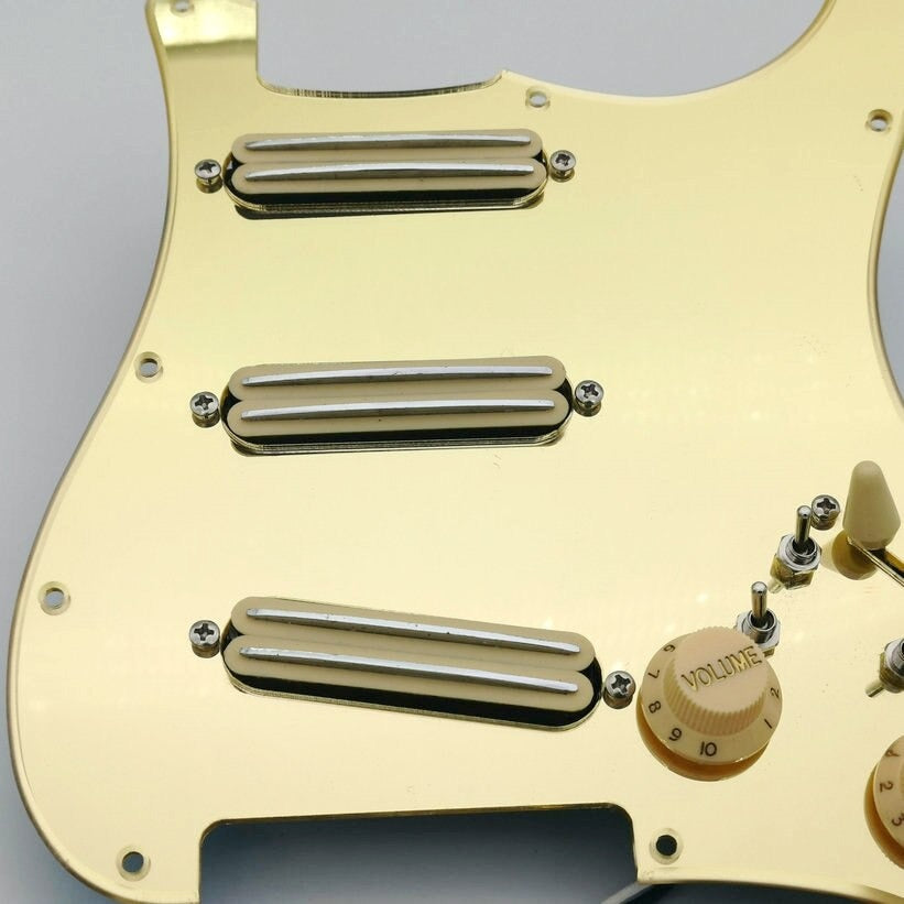 Golden mirror Stratocas Guitar Pickups fully loaded pickguard Humbucker Pickups Multifunctional push-pull single cut switch