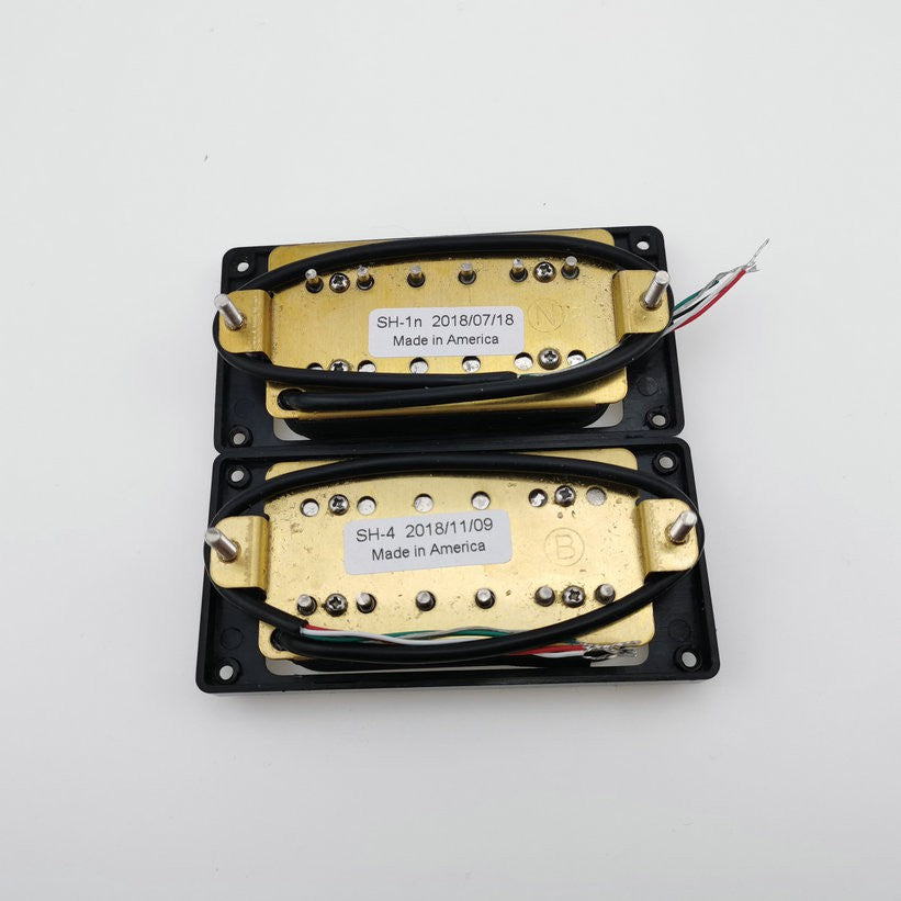 KR-Seymour Duncan SH1n SH-4 Humbucker Pickups 4C Electric Guitar Pickups zebra / Black set