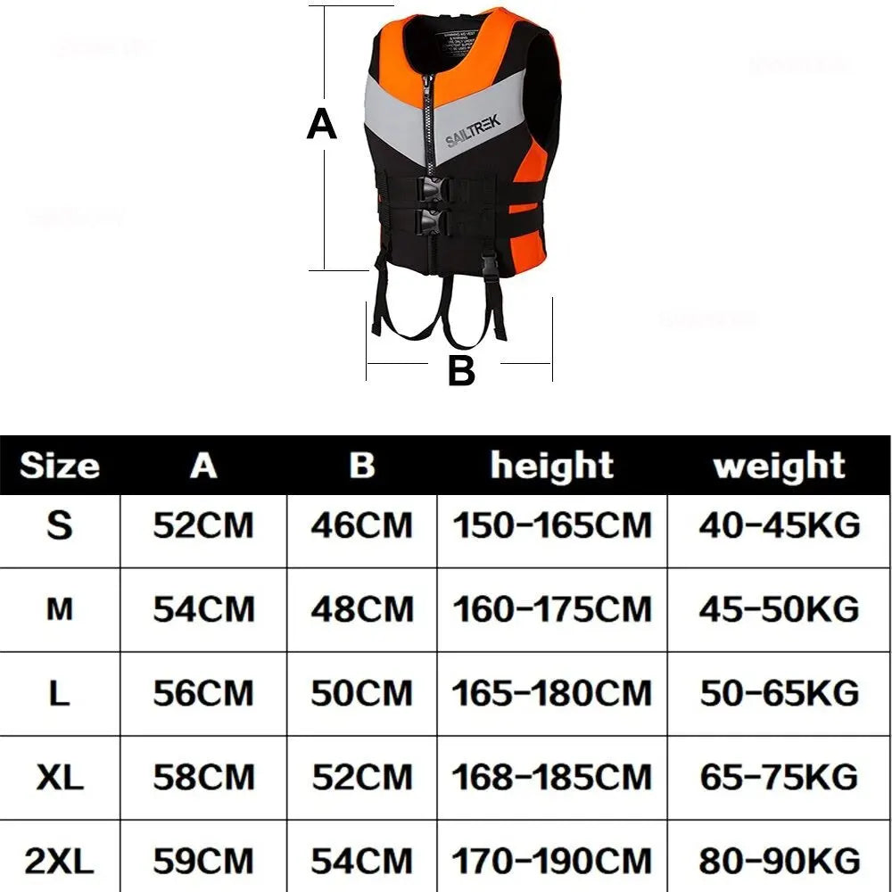 adult Neoprene Life Jacket, Buoyancy Water Sports Rescue