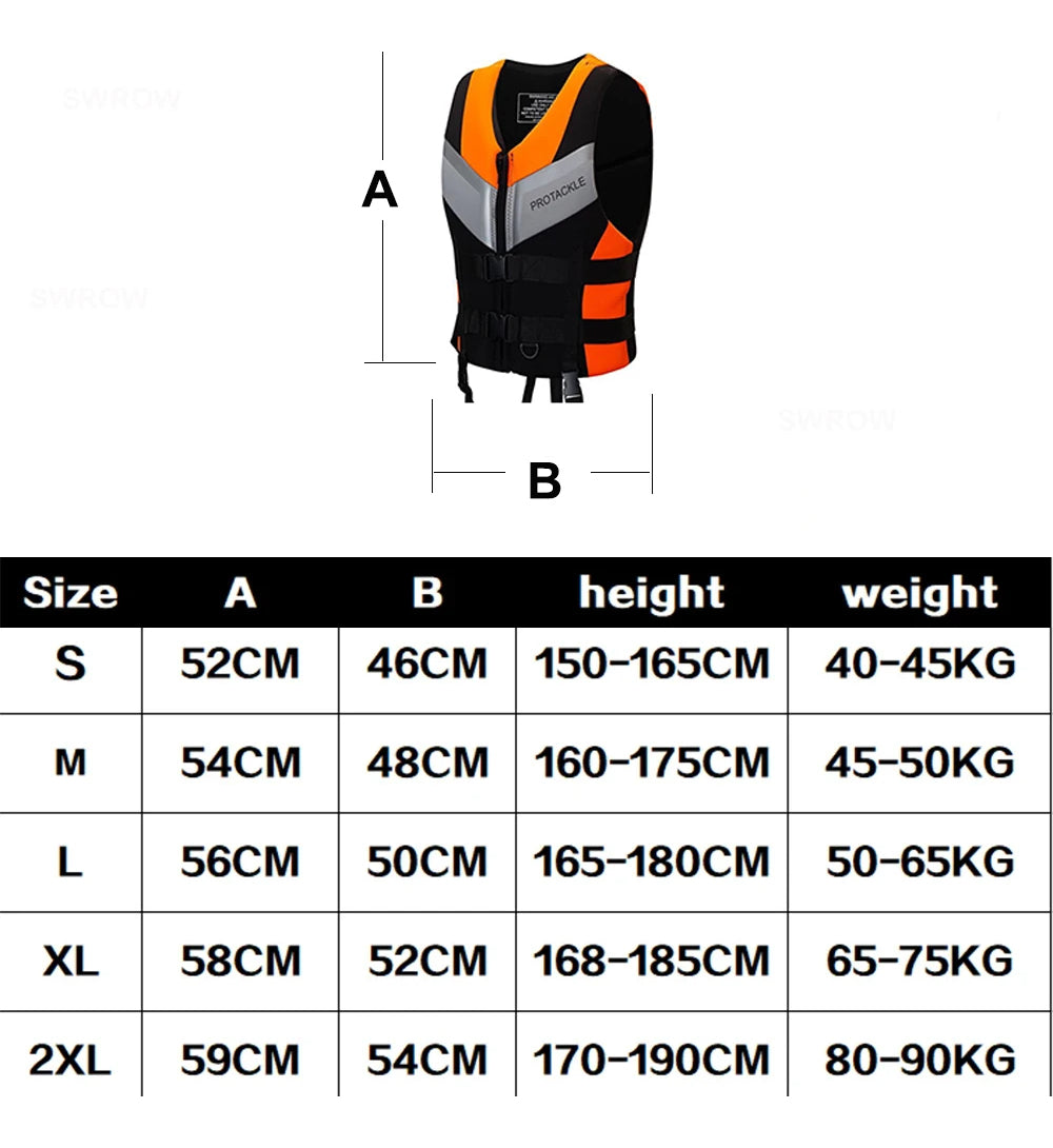 adult Life Jacket Water Flotation Vest Kayak Buoyancy Aid