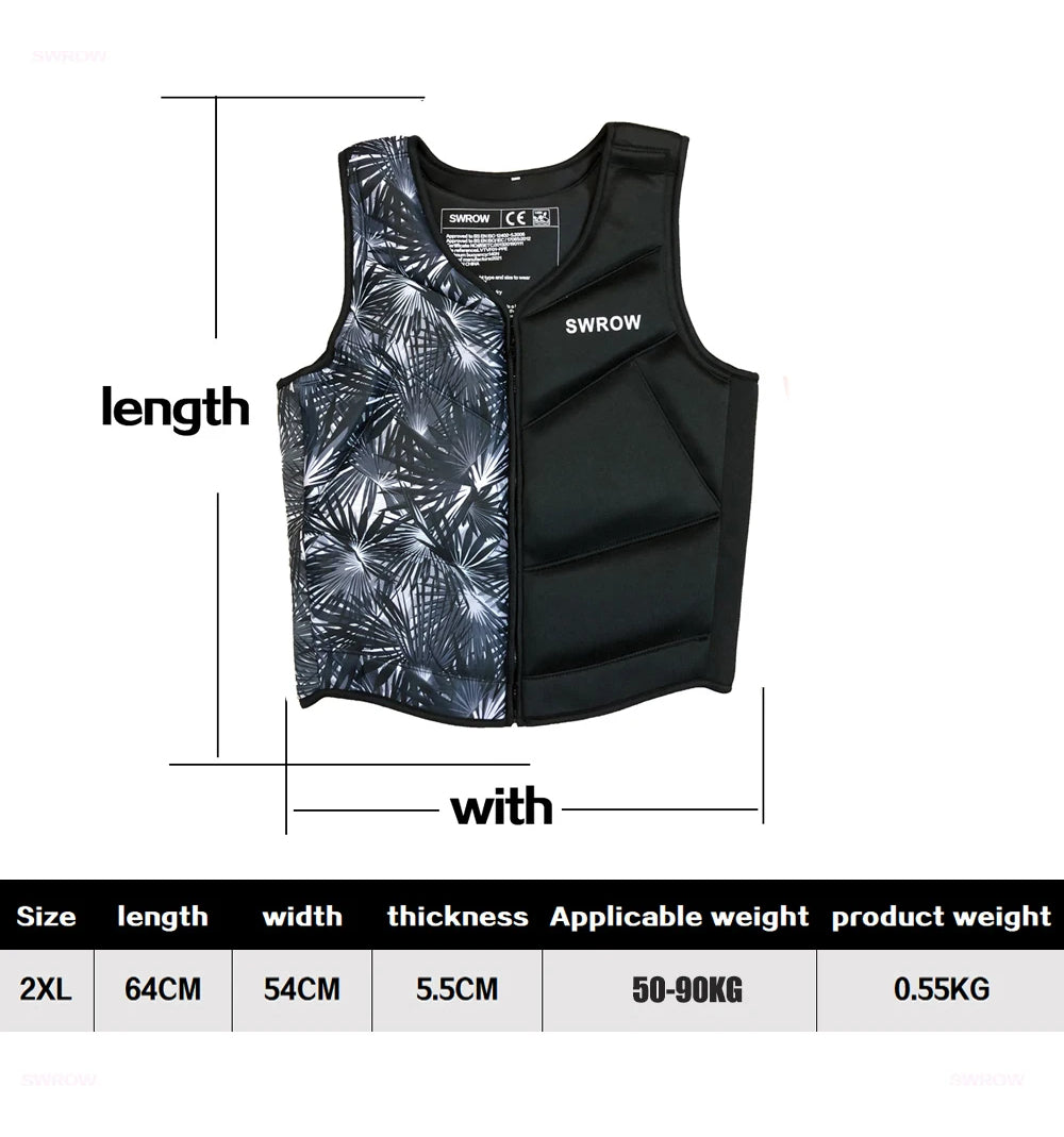 adult Life Jacket Camouflage Print Buoyancy Vest Portable