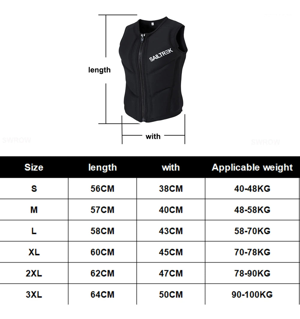 men's Women's Professional Buoyancy Suit Portable Vest