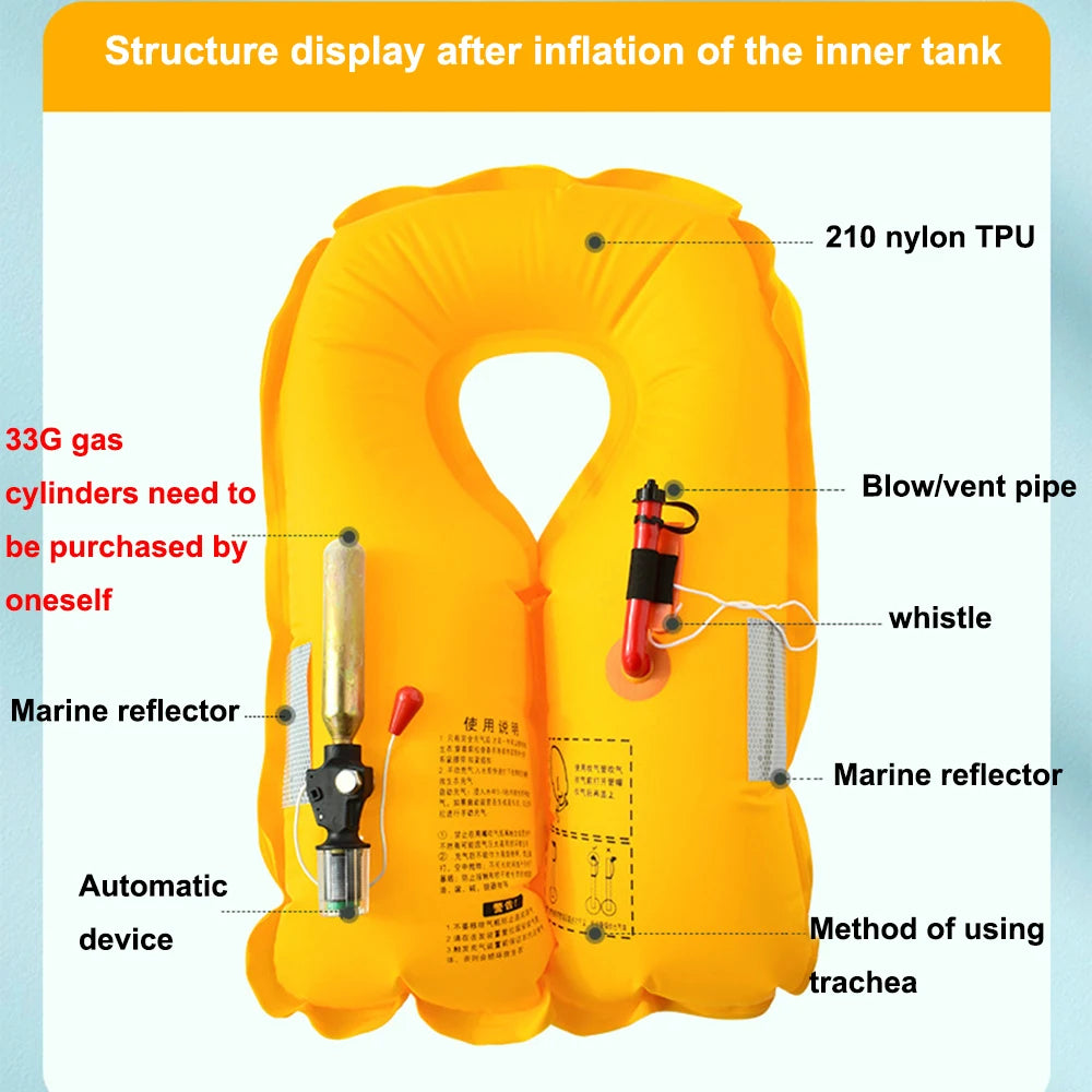 adult Water Sports Automatic Manual Inflatable Life Jacket