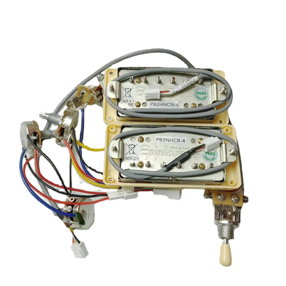 1 Set ProBucker Alnico Bridge&Neck Pickups with Pro Wiring Harness Pots&3 Way Switches for Electric guitar Chrome
