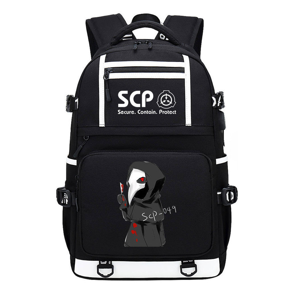 Printed Usb Youth Backpack For Men And Women's Leisure Travel Backpack