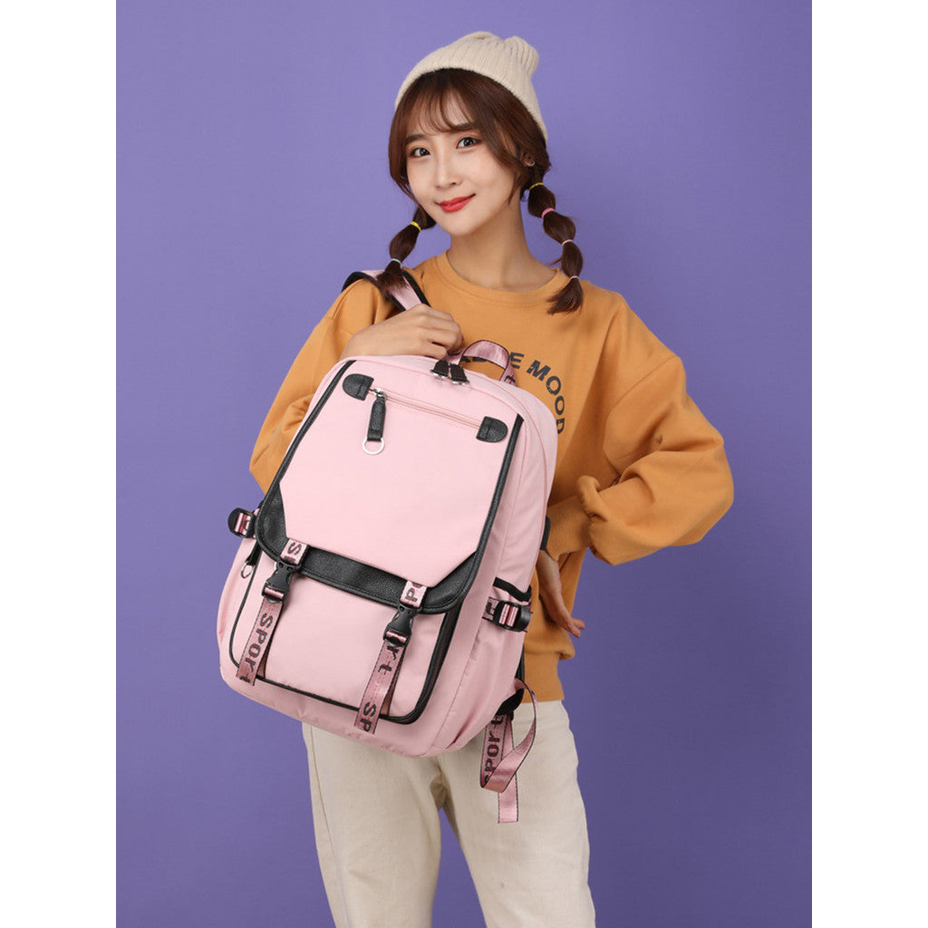My Heroes Academy Usb Student Backpack, Casual Woven Strap Flip Back Backpack