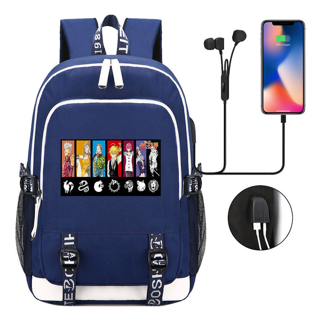 Junior Student Backpack Usb Leisure Backpack For Boys And Girls
