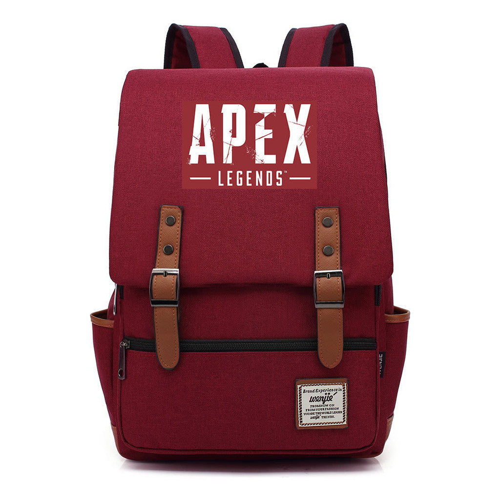 Printed Teenage Student Backpack For Men And Women With Casual Belt Buckle Classic Backpack