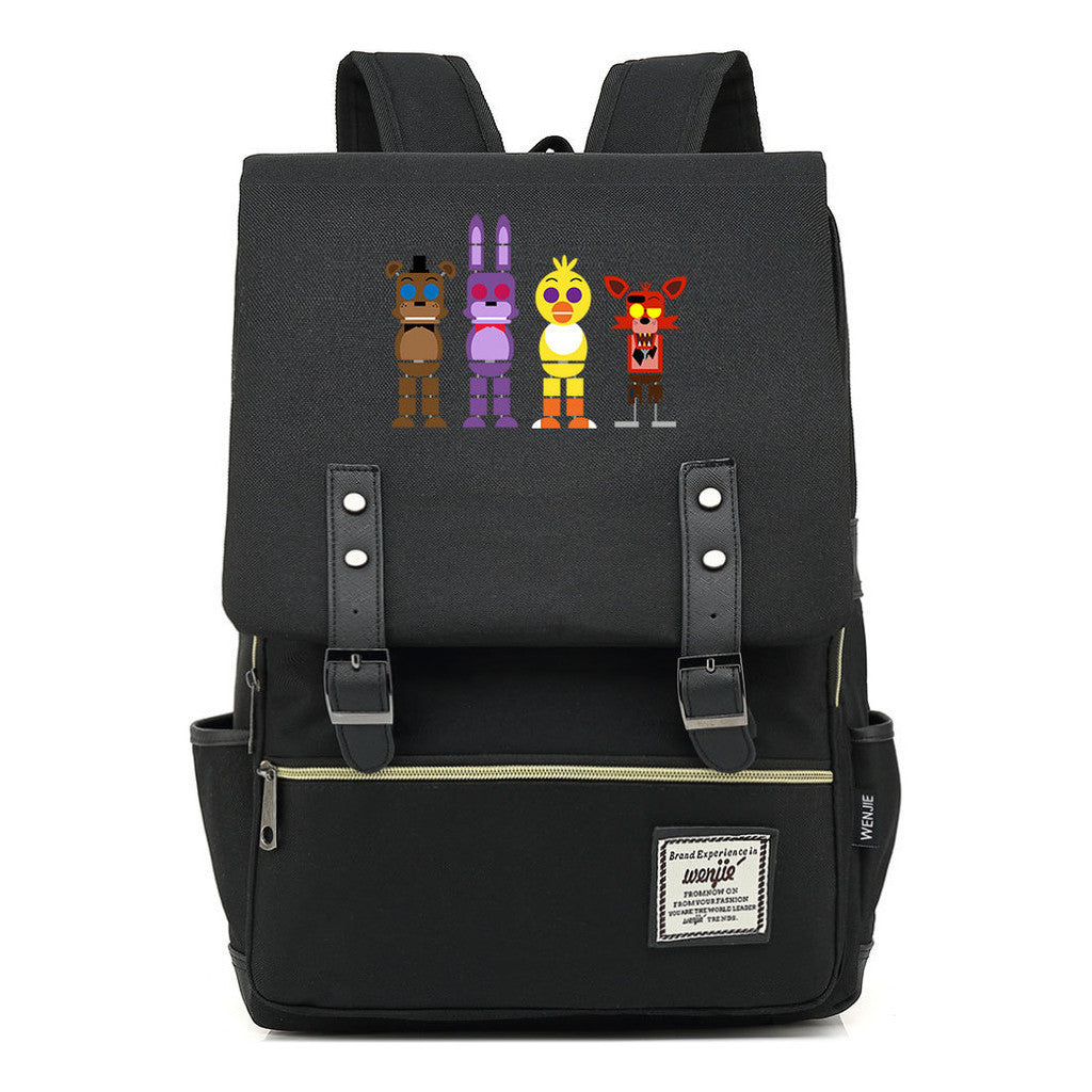 Toy Bear Game Printed Youth Student School Bag Casual Classic Backpack