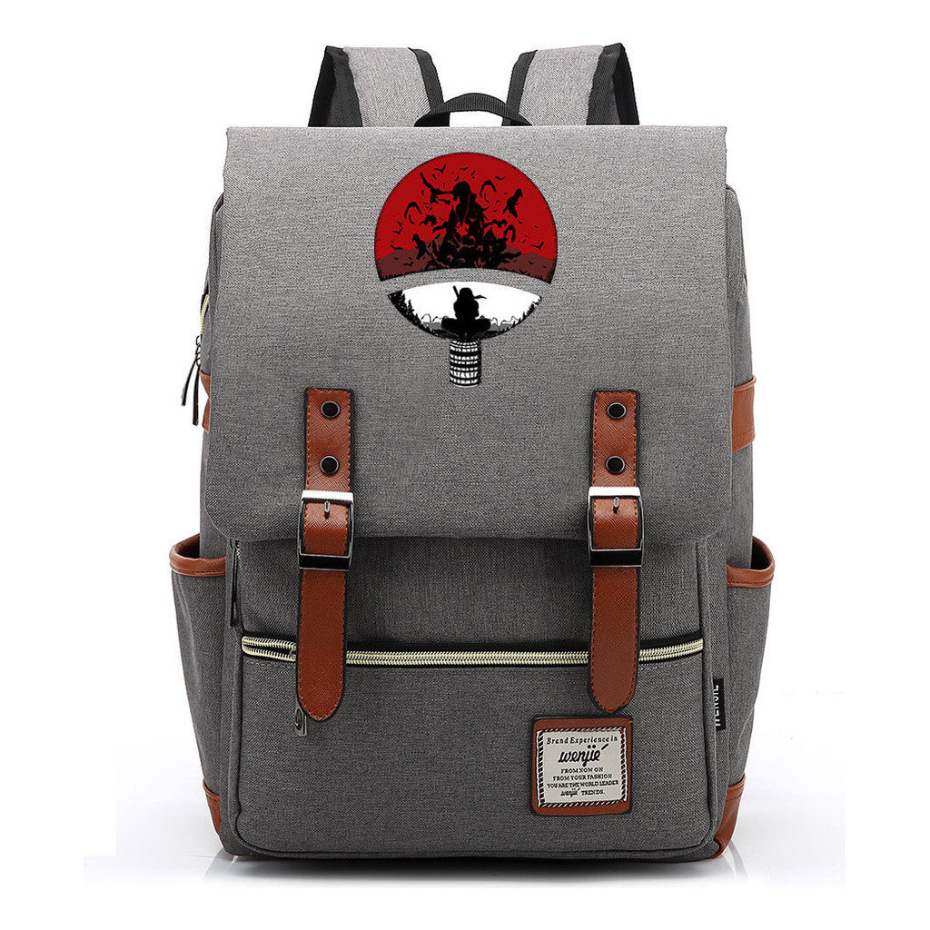 Naruto Printed Schoolbag Leisure Belt Buckle Classic Backpack Young Students