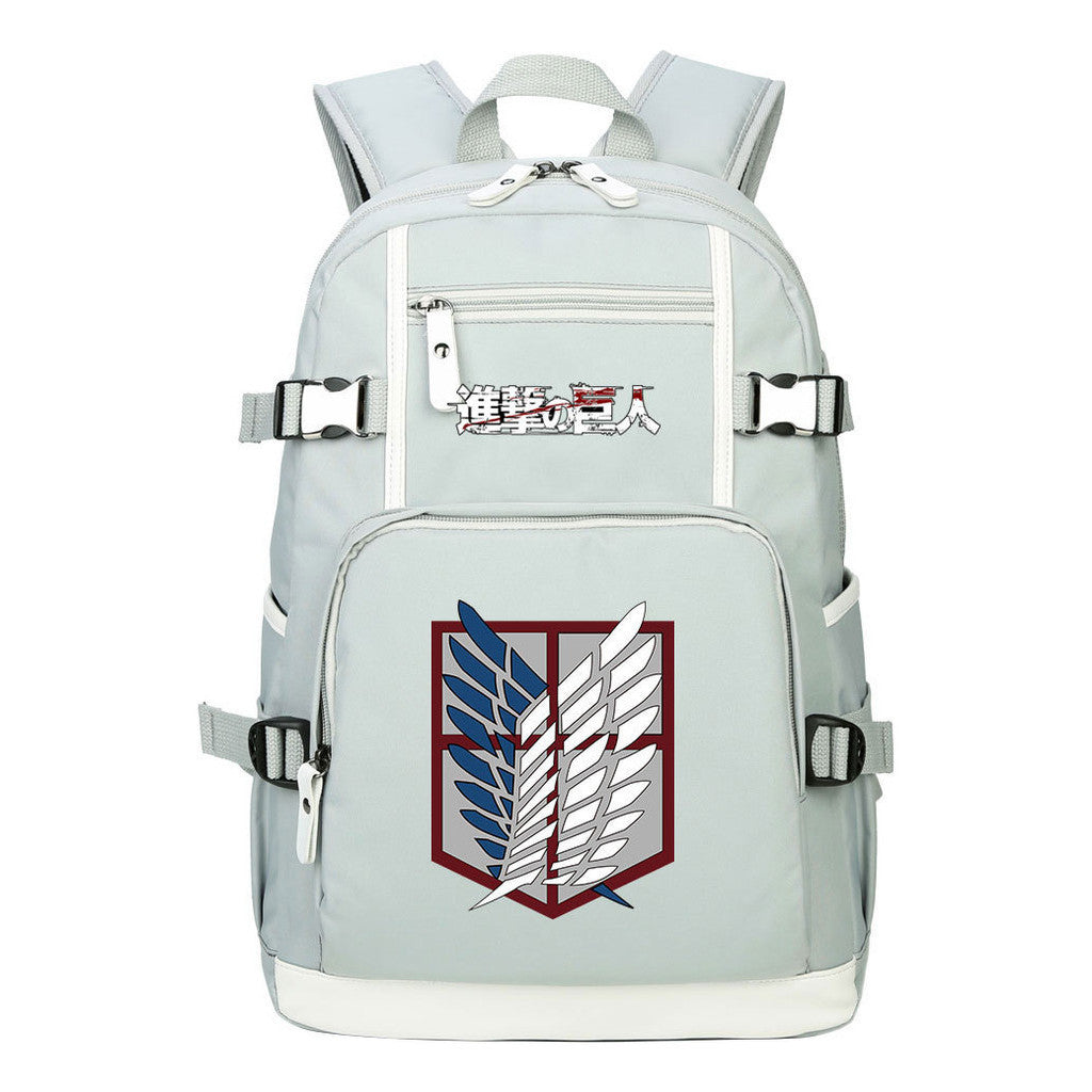 Giant Wings Of Cartoon And Anime Attack Student Backpacks, Men's And Women's Backpacks, Leisure Travel Backpacks