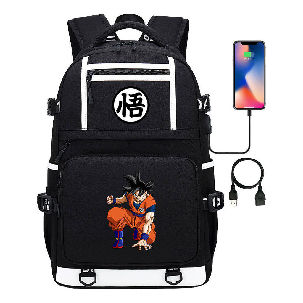 Seven Dragon Ball Usb Youth Student School Bag Men's And Women's Backpack Leisure Travel Bag