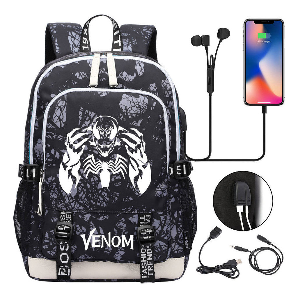 Youth Student Backpack Usb Men's And Women's Leisure Backpack