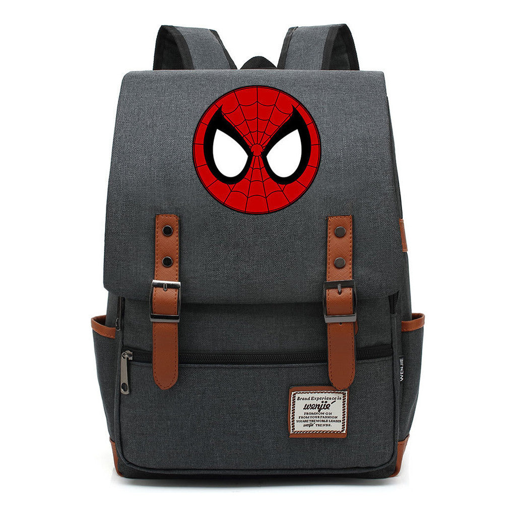 Superhero Printed Youth Student Backpack, Classic Backpack For Men And Women