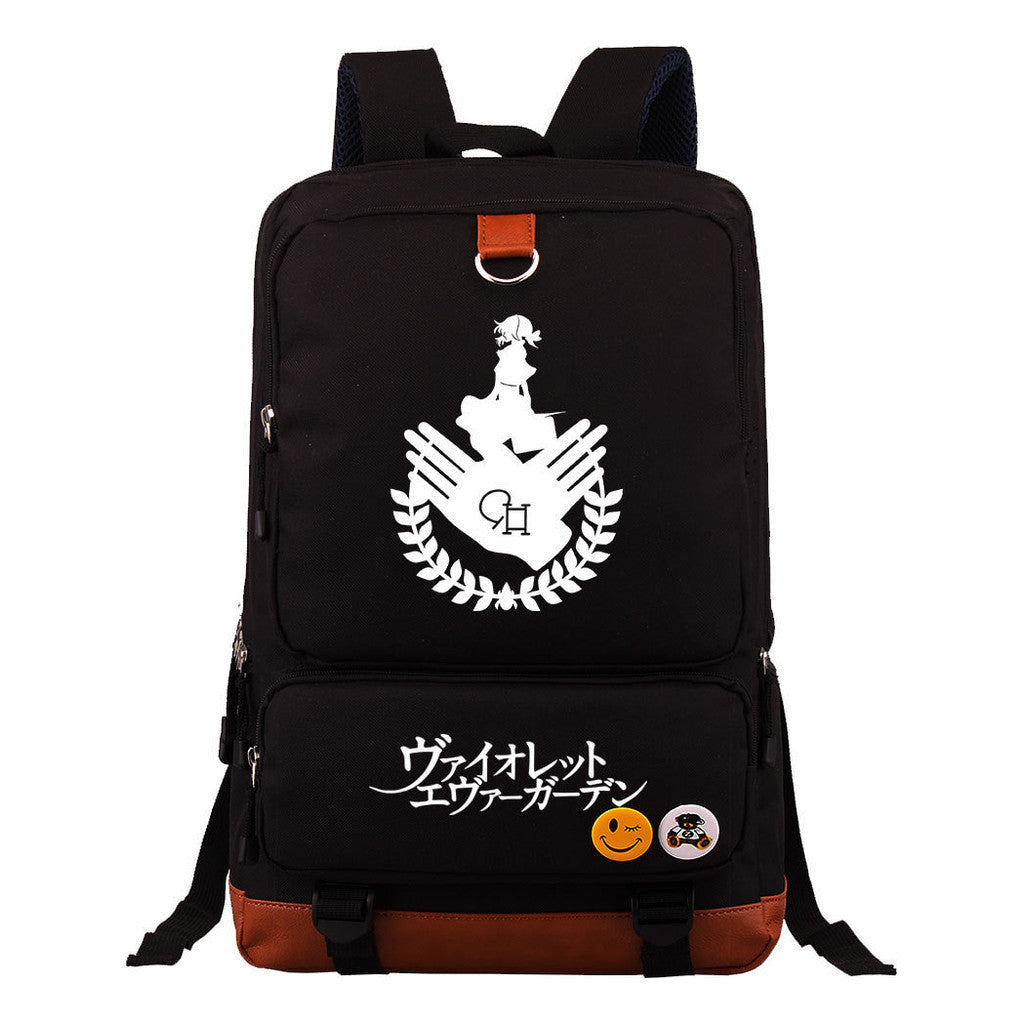 Violet Eternal Garden Printed Youth Student School Bag Large Capacity Travel Bag Men's And Women's Backpack