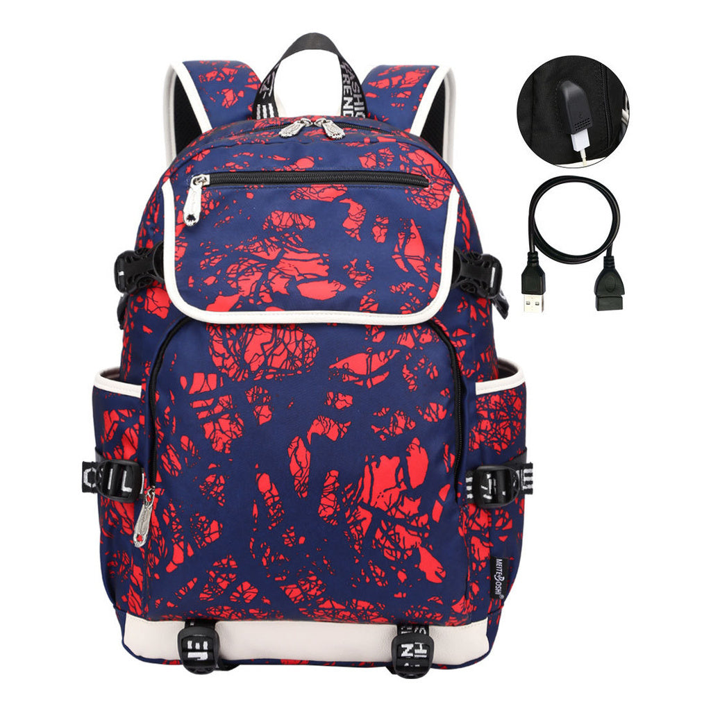 Fashionable And Popular Usb Youth Student Backpack For Men And Women's Leisure Backpack