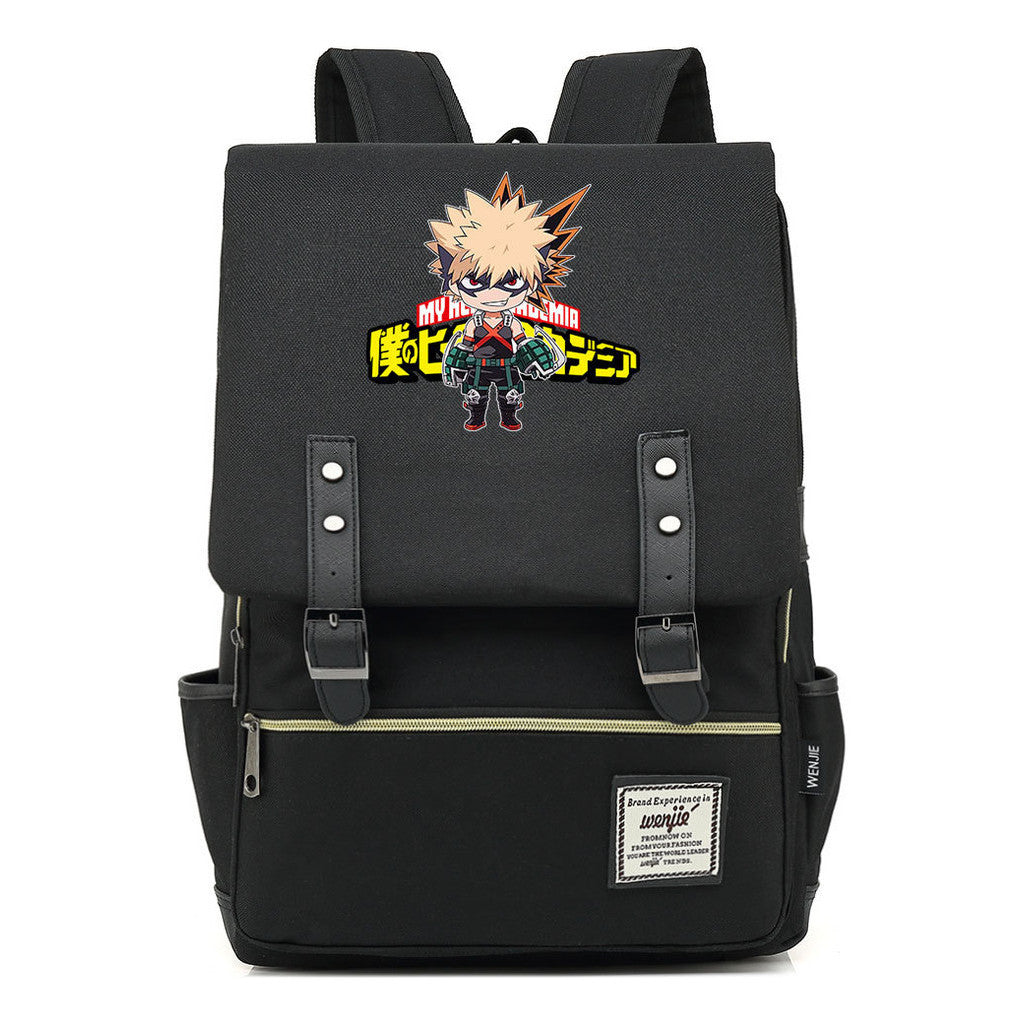 Anime My Heroes Academy Printed Youth Student Backpack Men's And Women's Leisure Belt Buckle Classic Backpack 38*27*12.5cm
