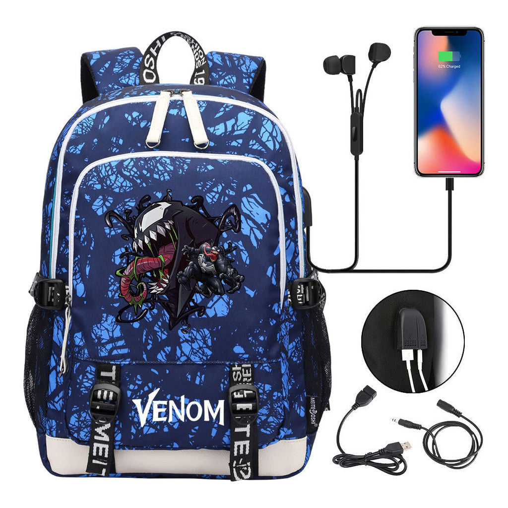 Youth Student Backpack Usb Men's And Women's Leisure Backpack