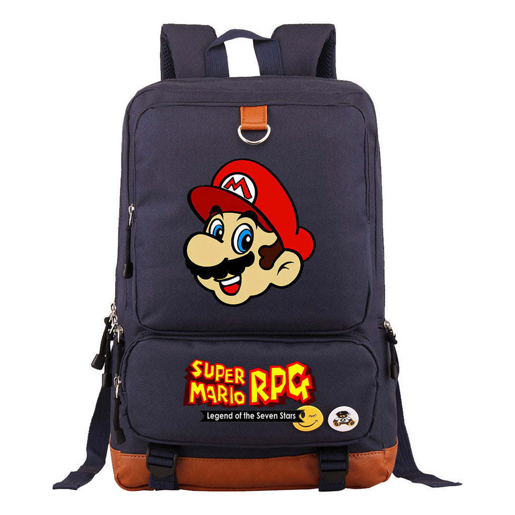 Super Mario Print Youth Student Backpack, Travel Bag, Men's And Women's Backpack