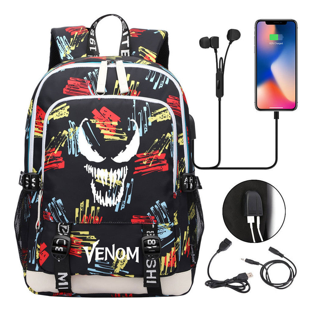 Youth Student Backpack Usb Men's And Women's Leisure Backpack
