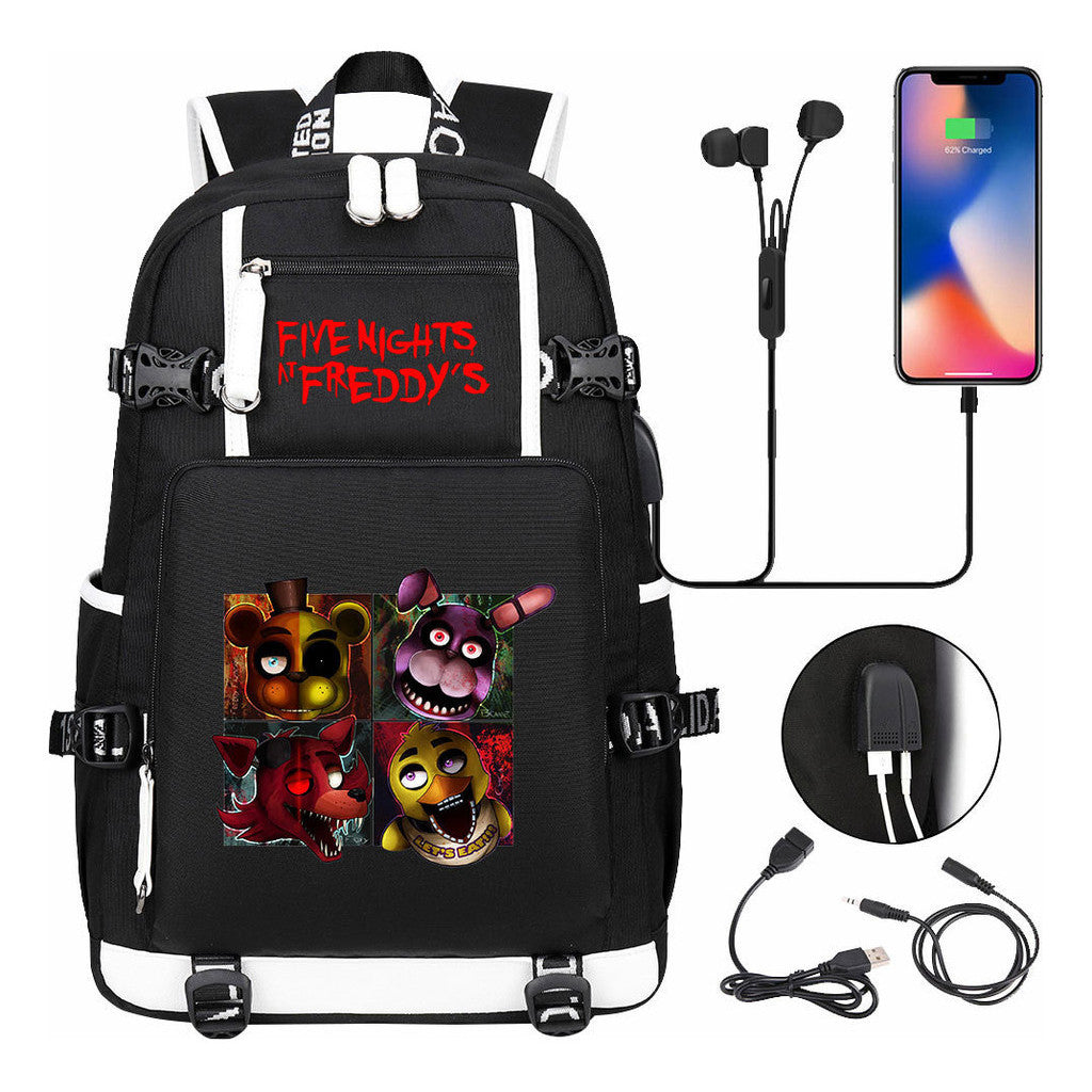 Toy Bear Game Peripheral Usb Youth Student School Bag Leisure Large Capacity Travel Backpack