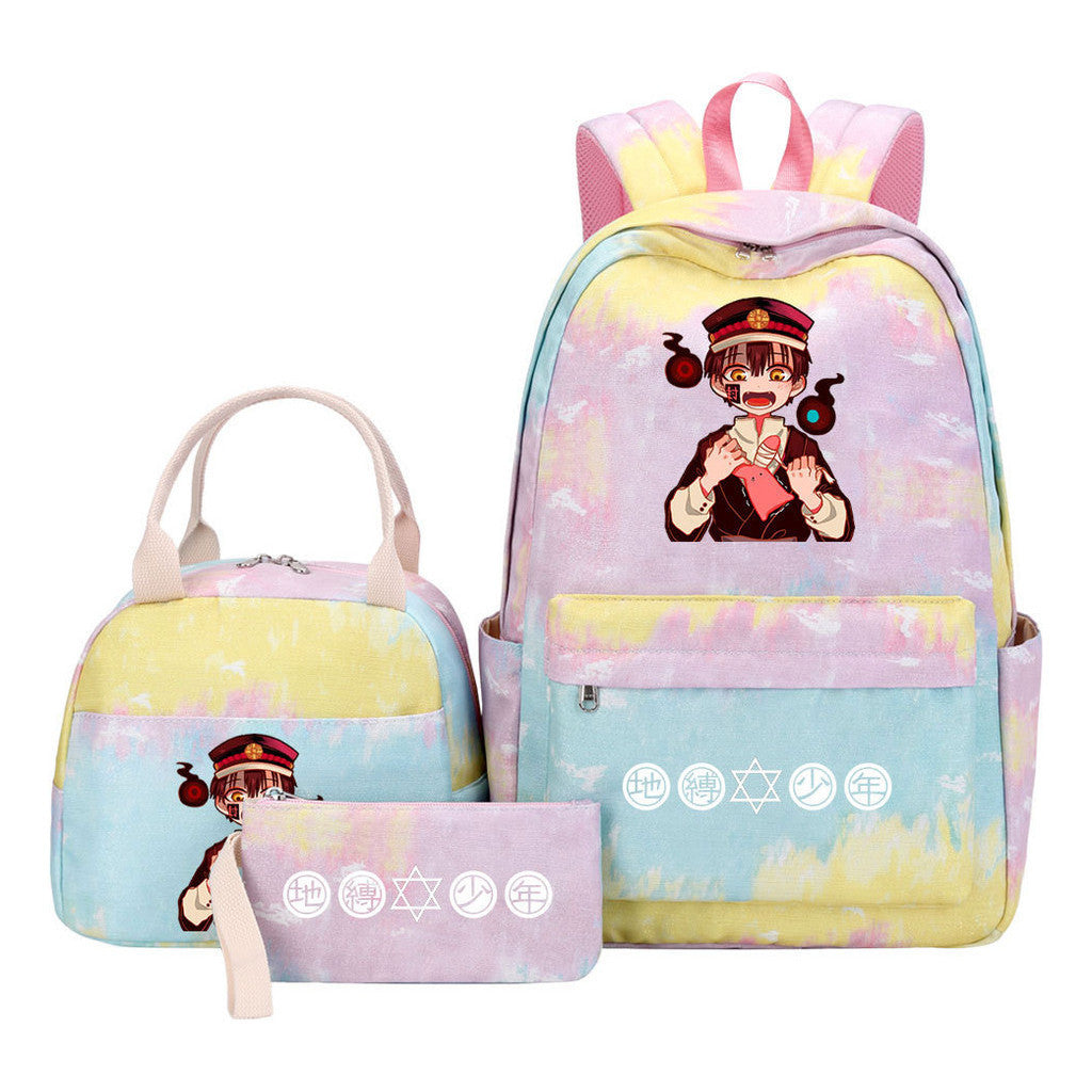 Teenage Student Girl Backpack Lunch Bag Three Piece Set Backpack