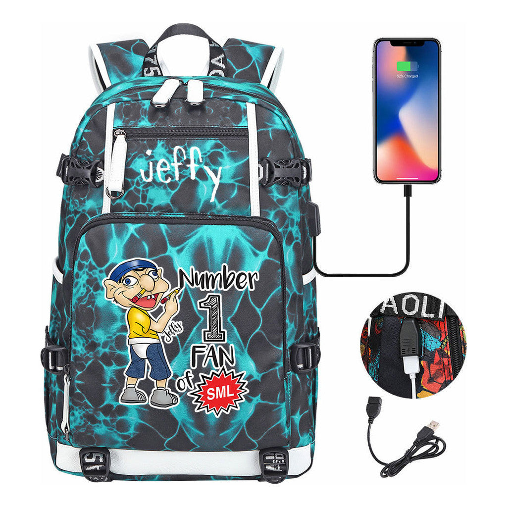 Printed Youth Student Backpack, Backpack, Leisure Travel Backpack