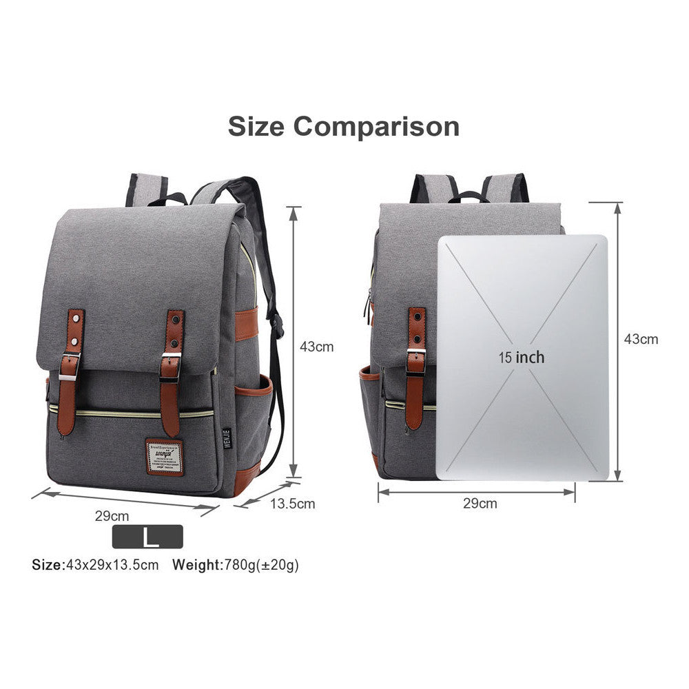 Academy Of Magic Teen Student School Bag Usb Casual Belt Buckle Backpack