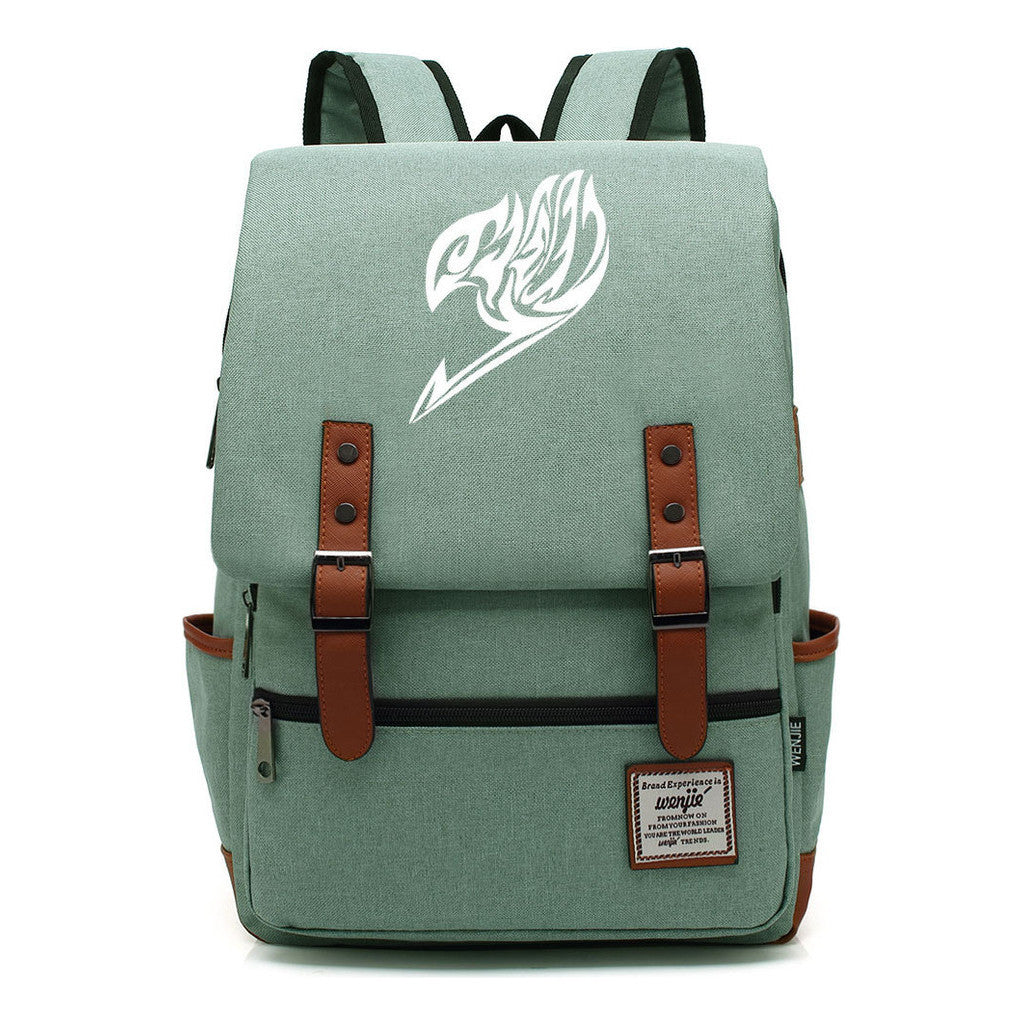 Comic Print Youth Student Backpack For Men And Women, Casual Belt Buckle, Classic Backpack
