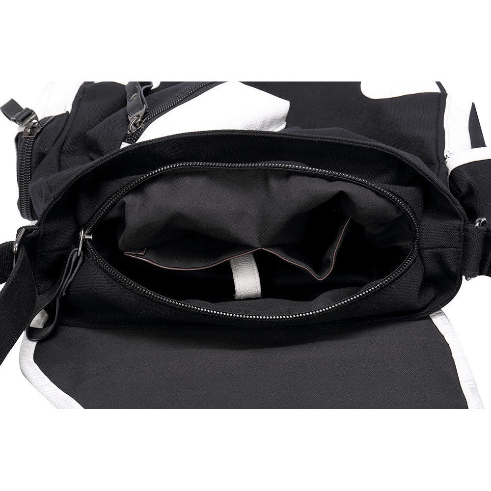 Anime One Piece Print Youth Student School Bag Canvas Single Shoulder Bag Men's And Women's Leisure Straddle Backpack
