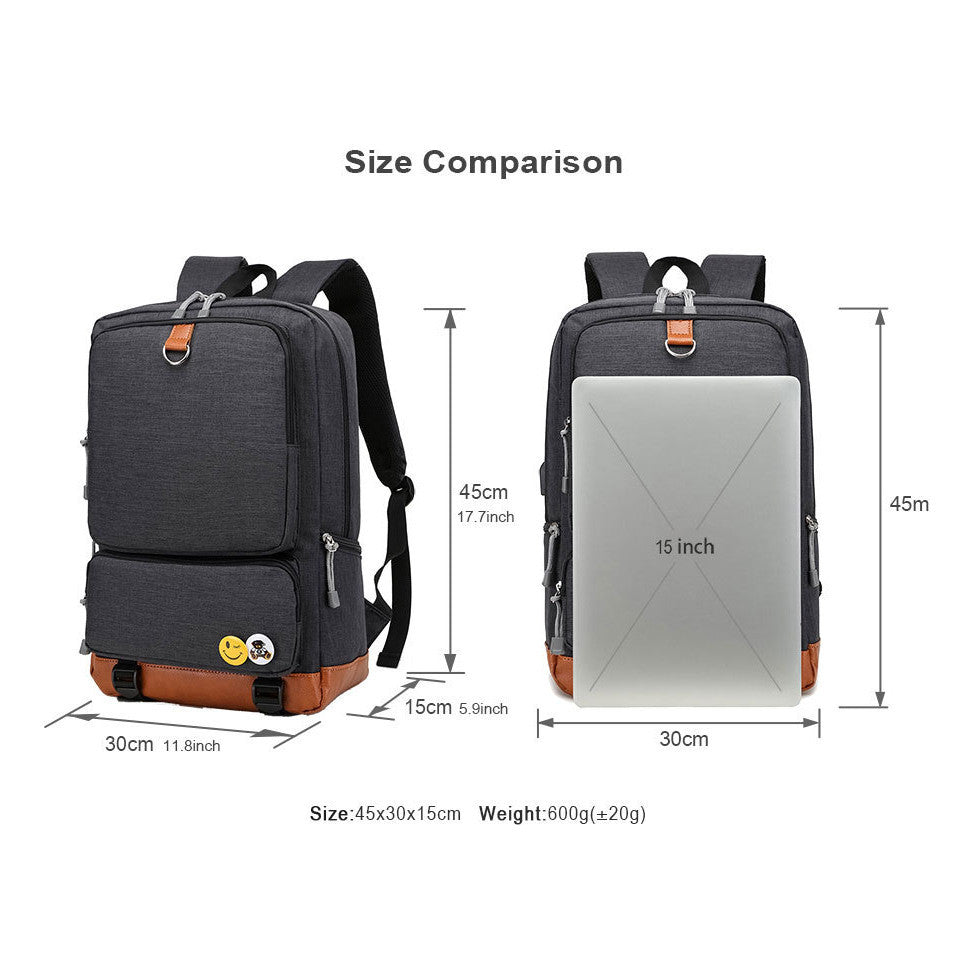 Super Mario Printed Usb Youth Student Backpack For Leisure Travel Backpack