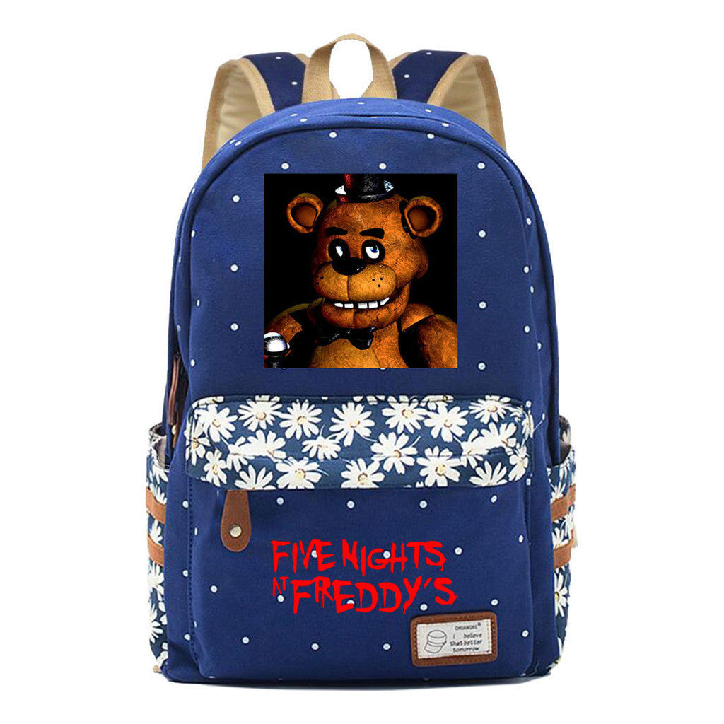 Toy Bear Game Fashion Printed Youth Girls School Bag Men's And Women's Leisure Canvas Backpack