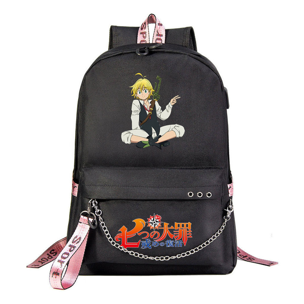 Usb Youth Student Backpack For Boys And Girls Leisure Travel Backpack