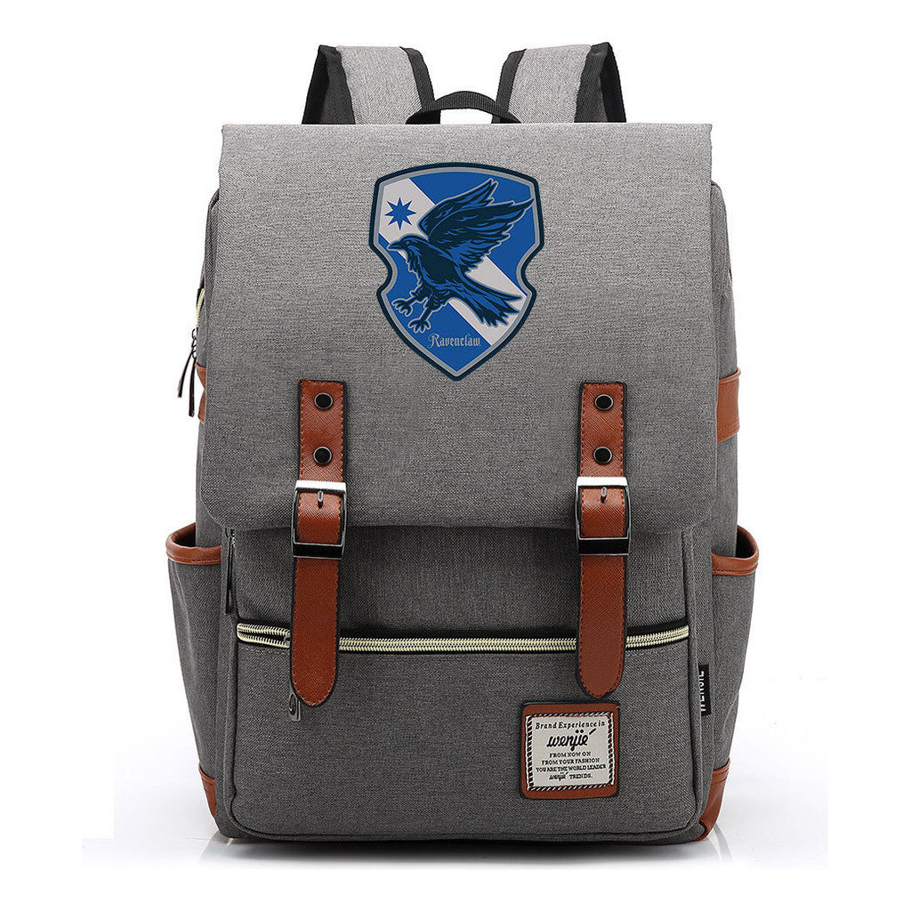School Of Magic Printed Youth Schoolbag Leisure Belt Buckle Classic Backpack