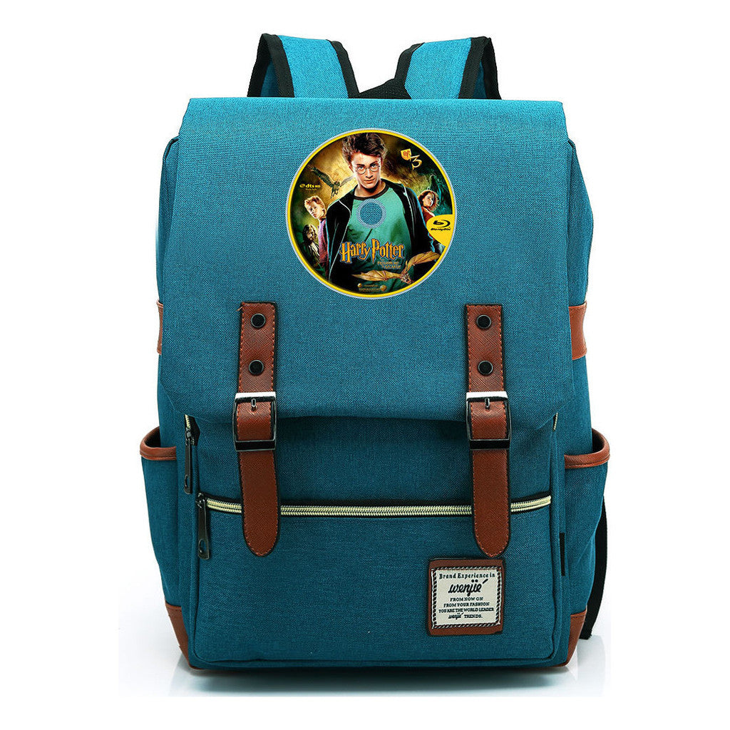 School Of Witchcraft And Wizardry Printed Youth School Bag Casual Belt Buckle Classic Backpack