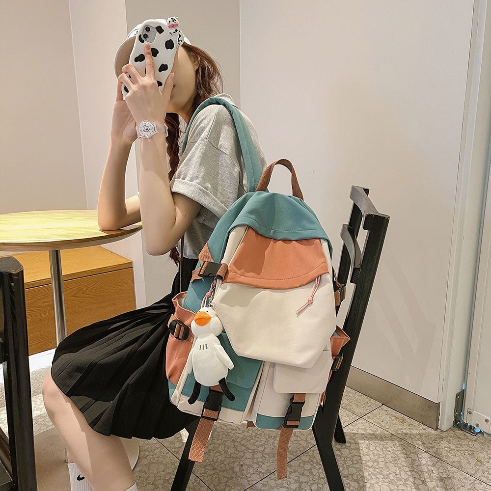 Printed USB Youth Student School Bag Leisure Large Capacity Travel Backpack