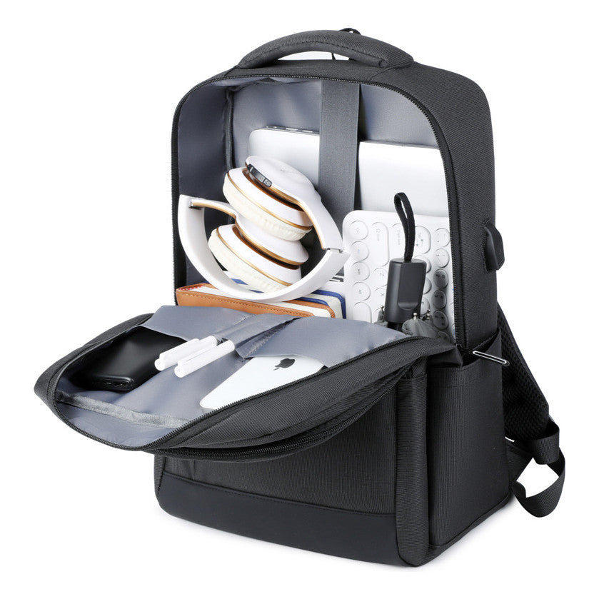 Backpack, Large Capacity Travel Bag, Business Computer Bag, Male Student Backpack, Simple And Casual Backpack