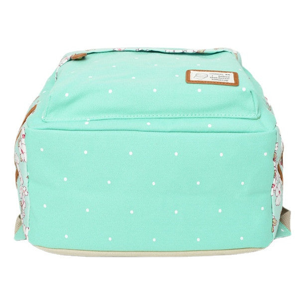 Promised Dream Island Printed Student Backpack, Floral Casual Backpack