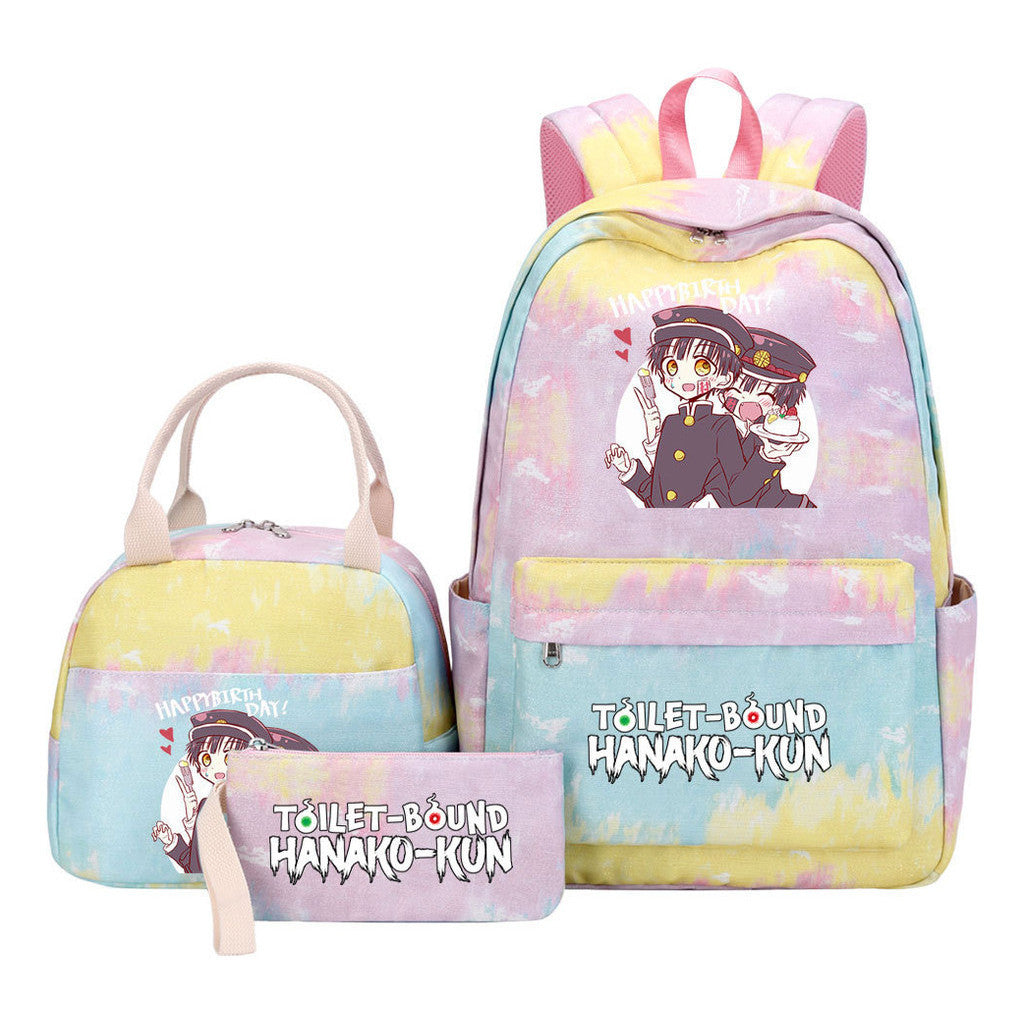 Teenage Student Girl Backpack Lunch Bag Three Piece Set Backpack Set