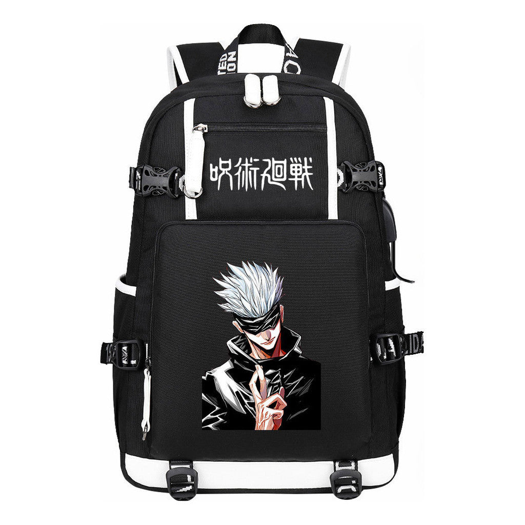 Printed Usb Youth Student Backpack Leisure Large Capacity Travel Backpack