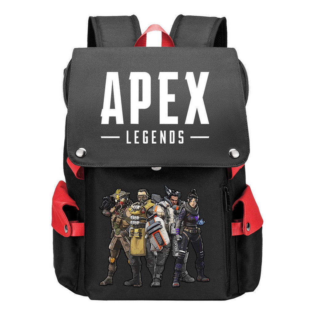 Apex Hero Print Usb Charging Cap Head Style Student School Bag Casual Backpack