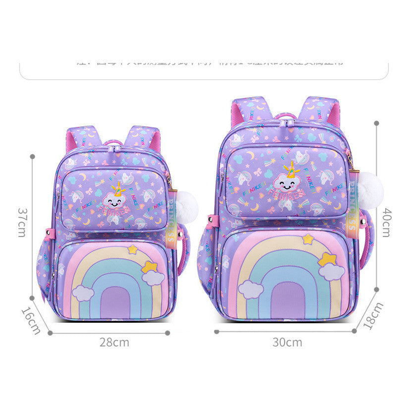 Rainbow Student Backpack Reduces Burden On Children's Backpack
