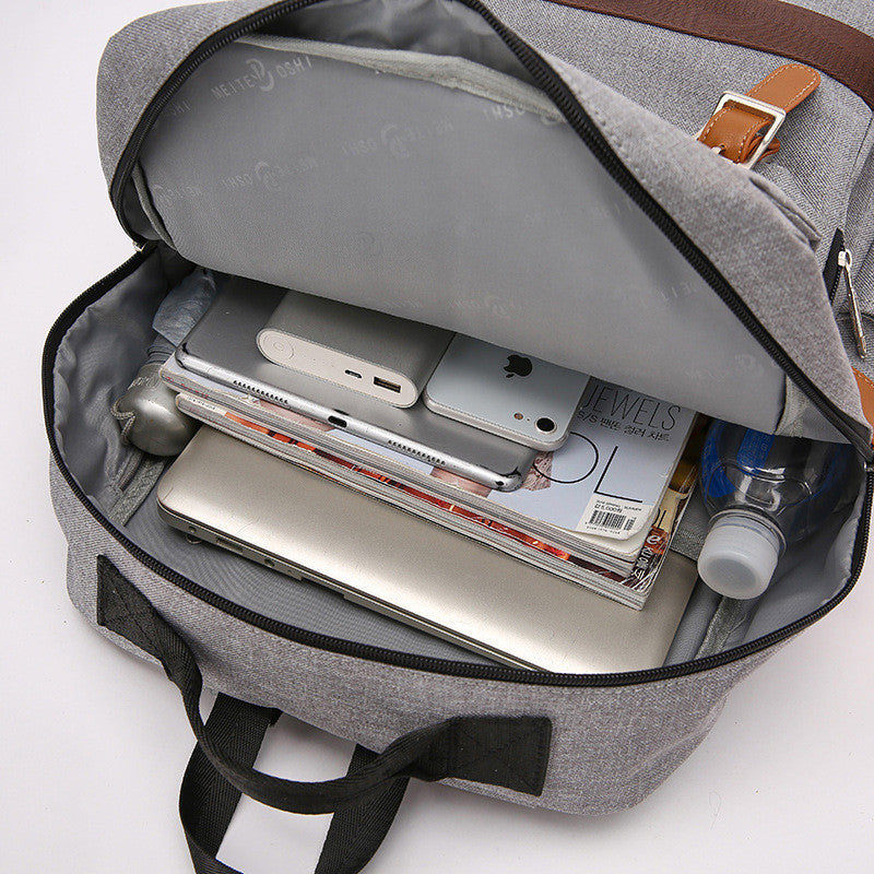 Printed Teenage Student Backpack For Men And Women With Casual Belt Buckle Usb Backpack