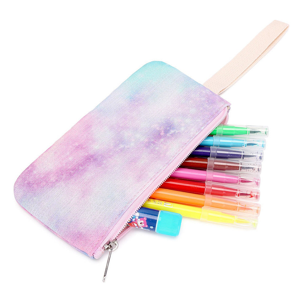 Rainbow Gradient Teenage Student Girls School Bag Lunch Bag Three Piece Set Backpack Set