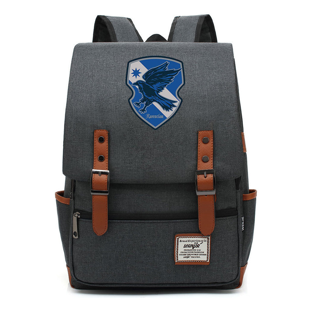 School Of Magic Printed Youth Schoolbag Leisure Belt Buckle Classic Backpack