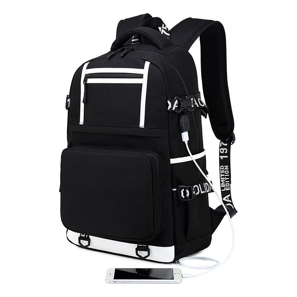Cartoon Cartoon Lazy Egg Usb Student Backpack Backpack Leisure Travel Bag