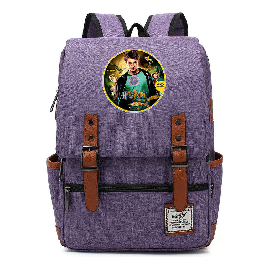 School Of Witchcraft And Wizardry Printed Youth School Bag Casual Belt Buckle Classic Backpack