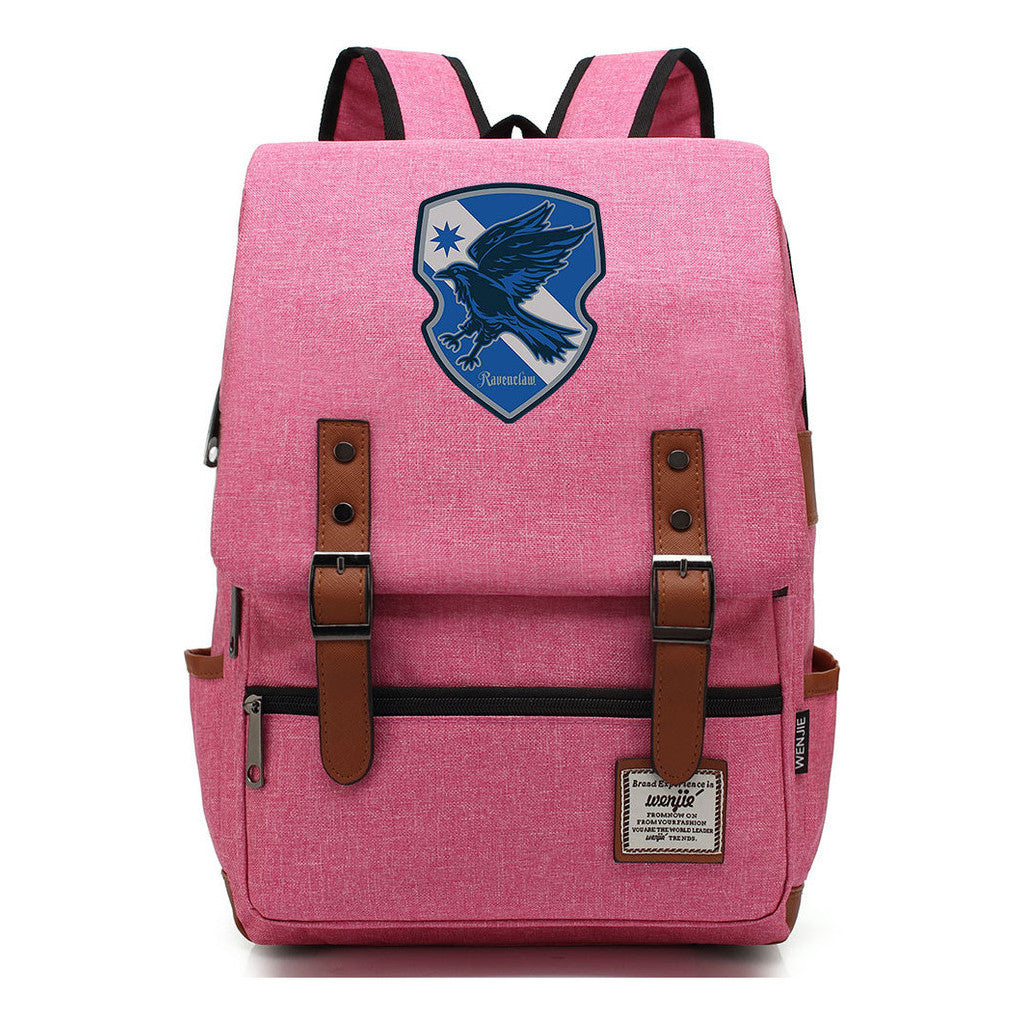 School Of Magic Printed Youth Schoolbag Leisure Belt Buckle Classic Backpack