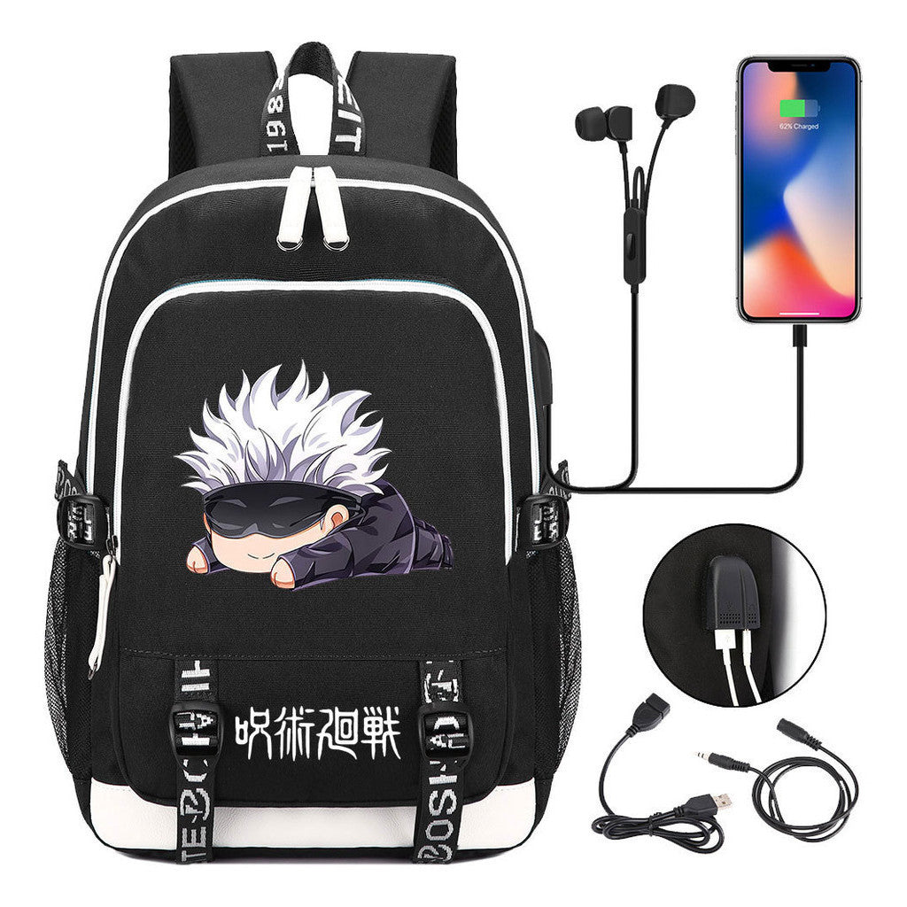 Youth Student Backpack Usb Men's And Women's Leisure Backpack