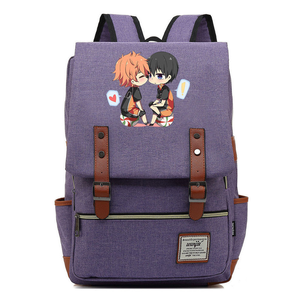 Volleyball Youth Printed Student School Bag Casual Belt Buckle Classic Backpack